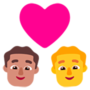 👨🏽‍❤️‍👨 Emoji Pareja Enamorada - Hombre: Tono De Piel Medio, Hombre en Microsoft Windows 11 22H2.
