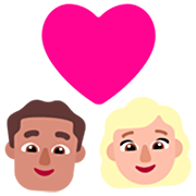 Émoji 👨🏽‍❤️‍👩🏼 Couple Avec Cœur - Homme: Peau Légèrement Mate, Femme: Peau Moyennement Claire sur Microsoft Windows 11 22H2.
