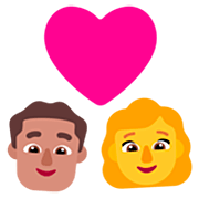 👨🏽‍❤️‍👩 Emoji Casal Apaixonado - Homem: Pele Morena, Mulher na Microsoft Windows 11 22H2.