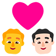 👨‍❤️‍👨🏻 Emoji Pareja Enamorada - Hombre, Hombre: Tono De Piel Claro en Microsoft Windows 11 22H2.