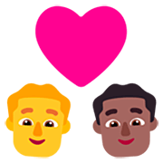 Emoji 👨‍❤️‍👨🏾 Coppia Con Cuore - Uomo, Uomo: Carnagione Abbastanza Scura su Microsoft Windows 11 22H2.