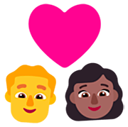Emoji 👨‍❤️‍👩🏾 Coppia Con Cuore - Uomo, Donna: Carnagione Abbastanza Scura su Microsoft Windows 11 22H2.