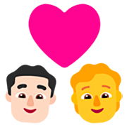 👨🏻‍❤️‍🧑 Emoji Liebespaar: Mannn, Person, helle Hautfarbe, Kein Hautton Microsoft Windows 11 22H2.