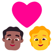 👨🏾‍❤️‍🧑 Emoji Pareja Enamorada: Hombre, Persona, Tono De Piel Oscuro Medio, Sin tono de piel en Microsoft Windows 11 22H2.