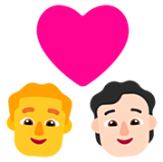 👨‍❤️‍🧑🏻 Emoji Pareja Enamorada: Hombre, Persona, Sin tono de piel, Tono De Piel Claro en Microsoft Windows 11 22H2.