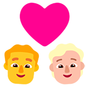 Emoji 👨‍❤️‍🧑🏼 Coppia Con Cuore: uomo, persona, Nessun tono della pelle, Carnagione Abbastanza Chiara su Microsoft Windows 11 22H2.