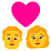 Emoji 👨‍❤️‍👩 Pareja con corazón - Uomo, Donna su Microsoft Windows 11 22H2.