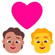🧑🏽‍❤️‍👨 Emoji Liebespaar: Person, Mannn, mittlere Hautfarbe, Kein Hautton Microsoft Windows 11 22H2.