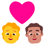 🧑‍❤️‍👨🏽 Emoji Pareja Enamorada: Persona, Hombre, Sin tono de piel, Tono De Piel Medio en Microsoft Windows 11 22H2.