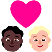 🧑🏿‍❤️‍🧑🏼 Emoji Liebespaar: Person, Person, dunkle Hautfarbe, mittelhelle Hautfarbe Microsoft Windows 11 22H2.
