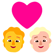 Emoji 🧑‍❤️‍🧑🏼 Coppia Con Cuore: persona, persona, Nessun tono della pelle, Carnagione Abbastanza Chiara su Microsoft Windows 11 22H2.