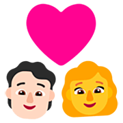 Emoji 🧑🏻‍❤️‍👩 Coppia Con Cuore: persona, Donna, Carnagione Chiara, Nessun tono della pelle su Microsoft Windows 11 22H2.