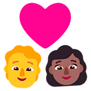 🧑‍❤️‍👩🏾 Emoji Pareja Enamorada: Persona, Mujer, Sin tono de piel, Tono De Piel Oscuro Medio en Microsoft Windows 11 22H2.