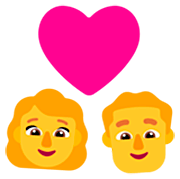 Emoji 👩‍❤️‍👨 Coppia Con Cuore: Donna E Uomo su Microsoft Windows 11 22H2.