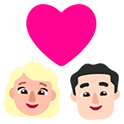 Émoji 👩🏼‍❤️‍👨🏻 Couple Avec Cœur - Femme: Peau Moyennement Claire, Homme: Peau Claire sur Microsoft Windows 11 22H2.