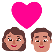 Emoji 👩🏽‍❤️‍👨🏽 Coppia Con Cuore - Donna: Carnagione Olivastra, Uomo: Carnagione Olivastra su Microsoft Windows 11 22H2.