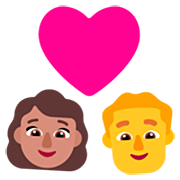👩🏽‍❤️‍👨 Emoji Pareja Enamorada - Mujer: Tono De Piel Medio, Hombre en Microsoft Windows 11 22H2.