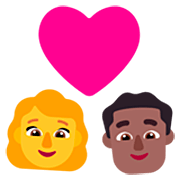 Emoji 👩‍❤️‍👨🏾 Coppia Con Cuore - Donna, Uomo: Carnagione Abbastanza Scura su Microsoft Windows 11 22H2.