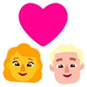 Emoji 👩‍❤️‍👨🏼 Coppia Con Cuore - Donna, Uomo: Carnagione Abbastanza Chiara su Microsoft Windows 11 22H2.