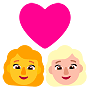 👩‍❤️‍👩🏼 Emoji Pareja Enamorada - Mujer, Mujer: Tono De Piel Claro Medio en Microsoft Windows 11 22H2.