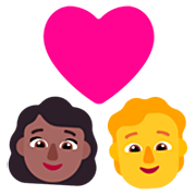 Emoji 👩🏾‍❤️‍🧑 Coppia Con Cuore: Donna, persona, Carnagione Abbastanza Scura, Nessun tono della pelle su Microsoft Windows 11 22H2.