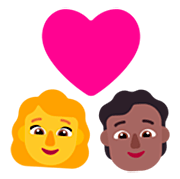 Emoji 👩‍❤️‍🧑🏾 Coppia Con Cuore: Donna, persona, Nessun tono della pelle, Carnagione Abbastanza Scura su Microsoft Windows 11 22H2.