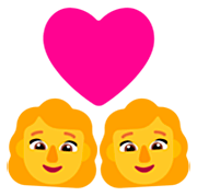 👩‍❤️‍👩 Emoji Pareja Enamorada: Mujer Y Mujer en Microsoft Windows 11 22H2.