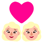 Emoji 👩🏼‍❤️‍👩🏼 Coppia Con Cuore - Donna: Carnagione Abbastanza Chiara, Donna: Carnagione Abbastanza Chiara su Microsoft Windows 11 22H2.