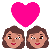 Emoji 👩🏽‍❤️‍👩🏽 Coppia Con Cuore - Donna: Carnagione Olivastra, Donna: Carnagione Olivastra su Microsoft Windows 11 22H2.