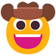 Emoji 🤠 Faccina Con Cappello Da Cowboy su Microsoft Windows 11 22H2.