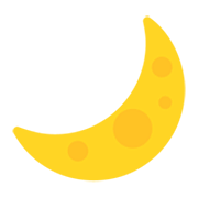 Emoji 🌙 Spicchio Di Luna su Microsoft Windows 11 22H2.