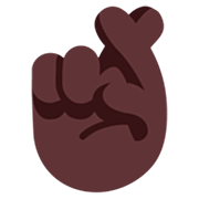 🤞🏿 Emoji Hand mit gekreuzten Fingern: dunkle Hautfarbe Microsoft Windows 11 22H2.