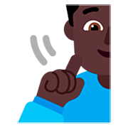 Emoji 🧏🏿‍♂️ Uomo Con Problemi Di Udito: Carnagione Scura su Microsoft Windows 11 22H2.