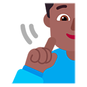 Emoji 🧏🏾‍♂️ Uomo Con Problemi Di Udito: Carnagione Abbastanza Scura su Microsoft Windows 11 22H2.