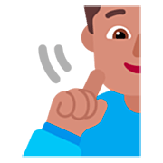 Emoji 🧏🏽‍♂️ Uomo Con Problemi Di Udito: Carnagione Olivastra su Microsoft Windows 11 22H2.