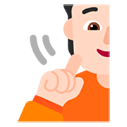 Emoji 🧏🏻 Persona Con Problemi Di Udito: Carnagione Chiara su Microsoft Windows 11 22H2.