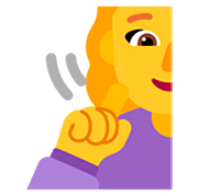 Emoji 🧏‍♀️ Donna Con Problemi Di Udito su Microsoft Windows 11 22H2.