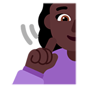 🧏🏿‍♀️ Emoji gehörlose Frau: dunkle Hautfarbe Microsoft Windows 11 22H2.