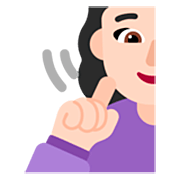 Emoji 🧏🏻‍♀️ Donna Con Problemi Di Udito: Carnagione Chiara su Microsoft Windows 11 22H2.