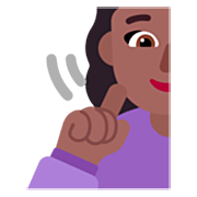 Emoji 🧏🏾‍♀️ Donna Con Problemi Di Udito: Carnagione Abbastanza Scura su Microsoft Windows 11 22H2.