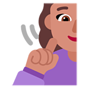 🧏🏽‍♀️ Emoji Mulher Surda: Pele Morena na Microsoft Windows 11 22H2.