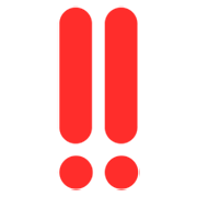 Emoji ‼️ Doppio Punto Esclamativo su Microsoft Windows 11 22H2.