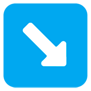 ↘️ Emoji Seta Para Baixo E Para A Direita na Microsoft Windows 11 22H2.
