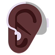 🦻🏿 Emoji Ohr mit Hörhilfe: dunkle Hautfarbe Microsoft Windows 11 22H2.