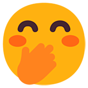 🤭 Emoji verlegen kicherndes Gesicht Microsoft Windows 11 22H2.