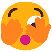 Emoji 🫣 Faccia Con Occhi Sbirciati su Microsoft Windows 11 22H2.