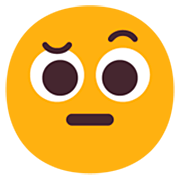 Emoji 🤨 Faccia Con Sopracciglia Alzate su Microsoft Windows 11 22H2.