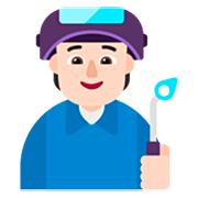 Emoji 🧑🏻‍🏭 Persona Che Lavora In Fabbrica: Carnagione Chiara su Microsoft Windows 11 22H2.