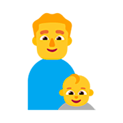 Emoji 👨‍👶 Famiglia: Uomo, Neonato su Microsoft Windows 11 22H2.