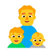 Emoji 👨‍👦‍👶 Famiglia: Uomo, Bambino, Neonato su Microsoft Windows 11 22H2.